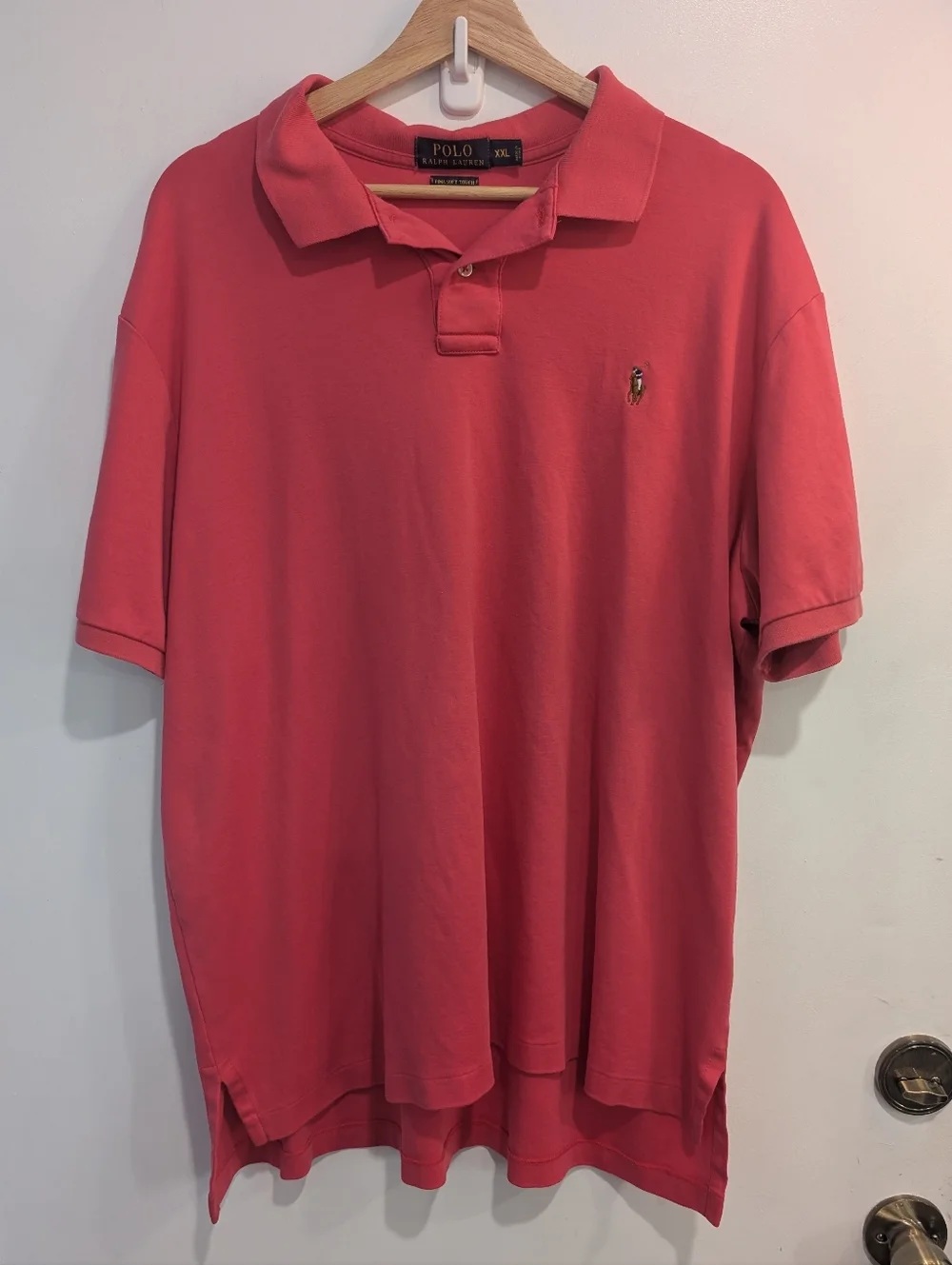 Polo by Ralph Lauren Men’s Red/Coral Pink Classic Pima Soft Touch Shirt Size XXL